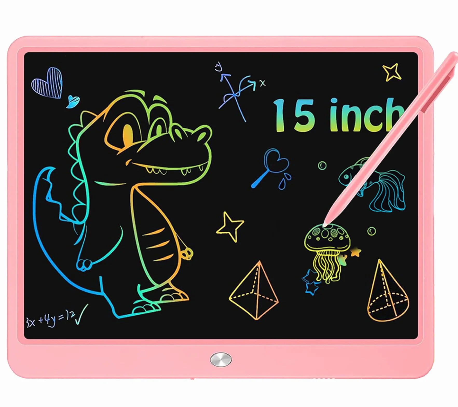 Tableta De Escritura LCD Tableta De Dibujo Colorido De 15 Pulgadas para Niños, 3~12 Juguetes para Niñas, Regalos Borrables Y Reutilizables, Juguete De Cumpleaños De Navidad para Niños