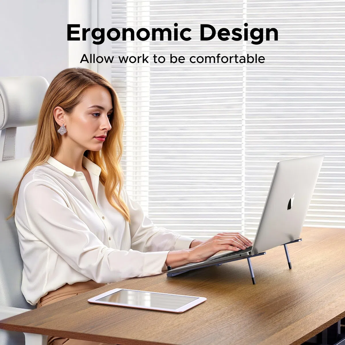 UGREEN Soporte Tablet Mesa de Aluminio 7,3 Pulgadas, Ligero, Plegable Y Ergonómico, Compatible con Macbook Pro Air, iPad, HP, DELL, ASUS Y Msi