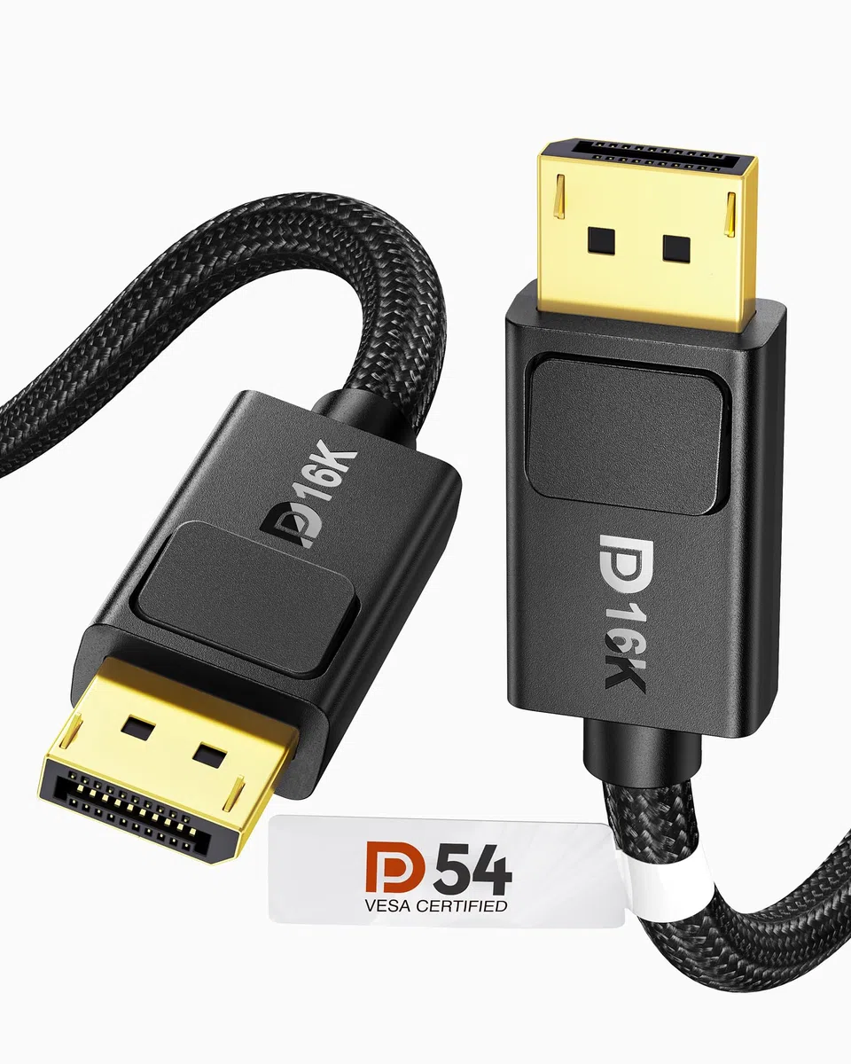Silkland 54Gbps Cable DisplayPort 2.1 3m [Certificado VESA] DP54, [8K@165Hz, 4K@480Hz 360Hz 240Hz] DP cable 16K, HDR10 FreeSync G-Sync DisplayPort 2.1 cable para monitor gaming 360Hz, PC, 5090, 7090