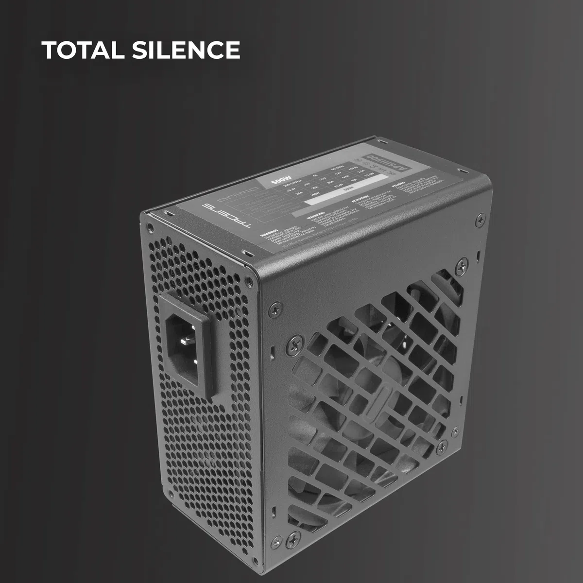 TACENS Anima APSIII500, Fuente Alimentación PC SFX 500W, Tecnología SMD 85% Bronze 12V, Ventilador Ultra-silencioso 9cm, Negro